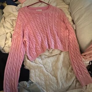 Aeropostale Soft Pink Crew Neck Sweater